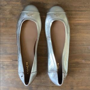 Coach gold flats